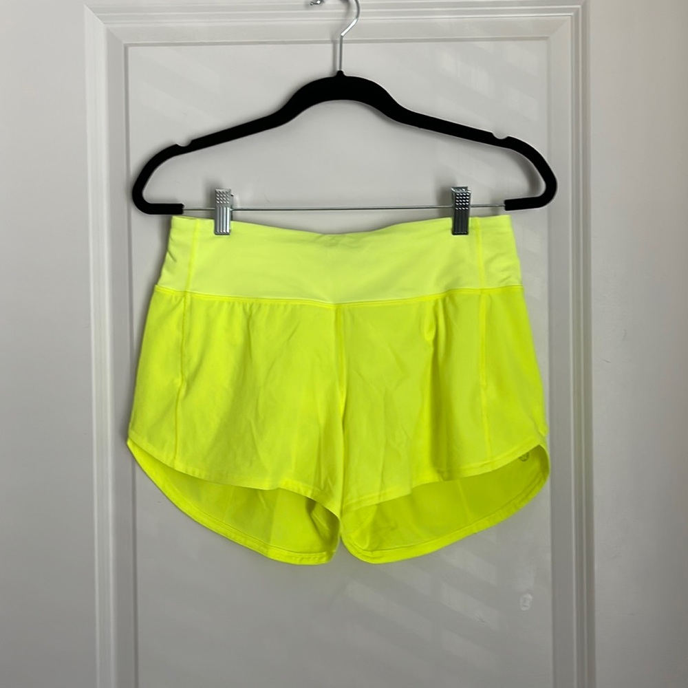 lululemon athletica Neon Yellow Athletic Shorts